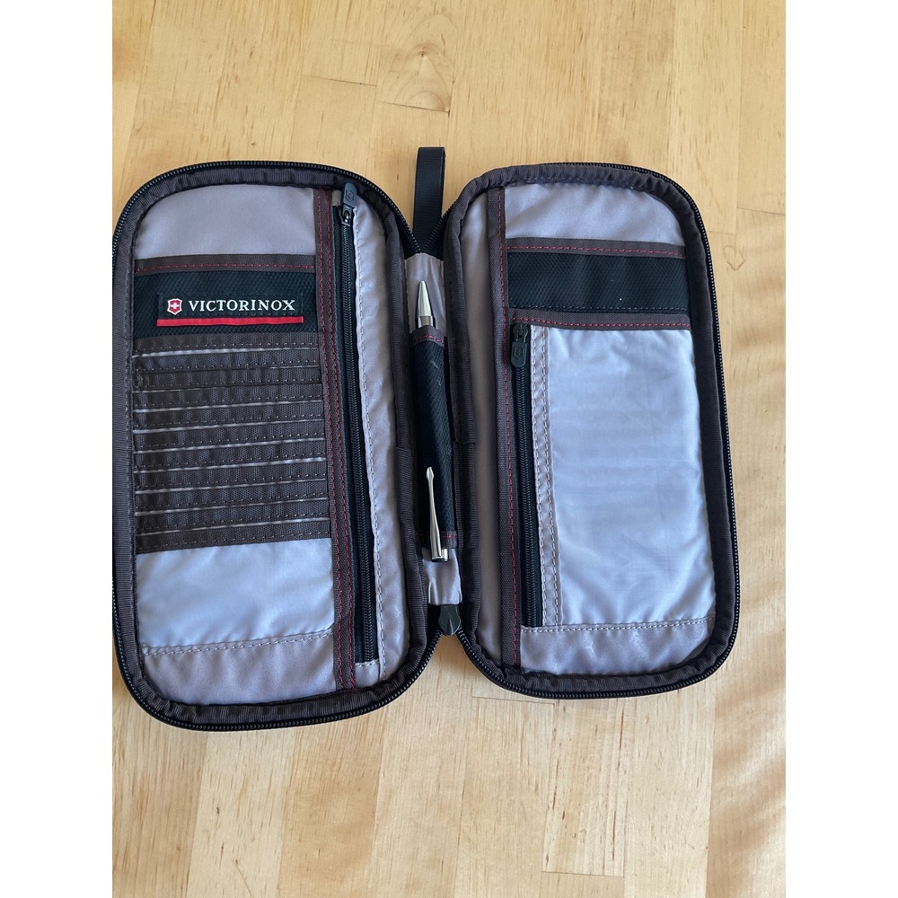 Victorinox Travel Organizer RFID Blocking Passport Holder black Nylon Wallet - Picture 3 of 6